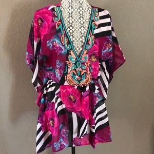 Mix nouveau swimwear cover-up embellished NWT